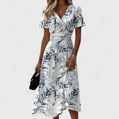 Fenyska | Soft Wrap Maxi Dress with a Crossover Neckline