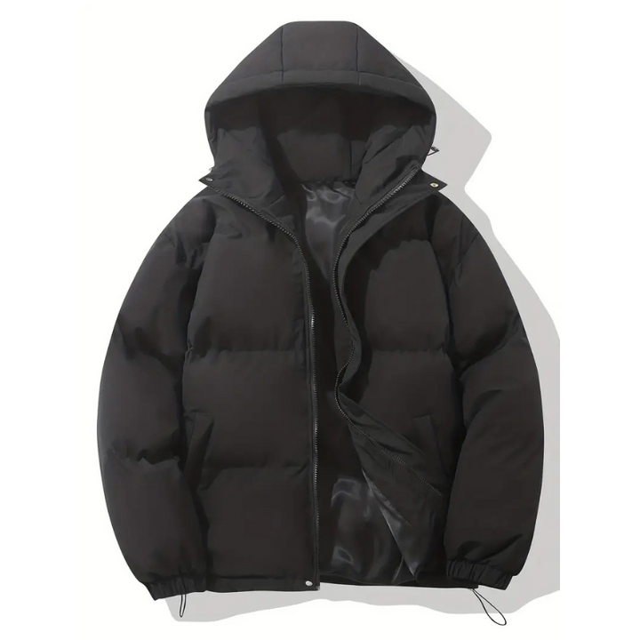 Women's Casual Puffer Snow Winter Jacket - Black