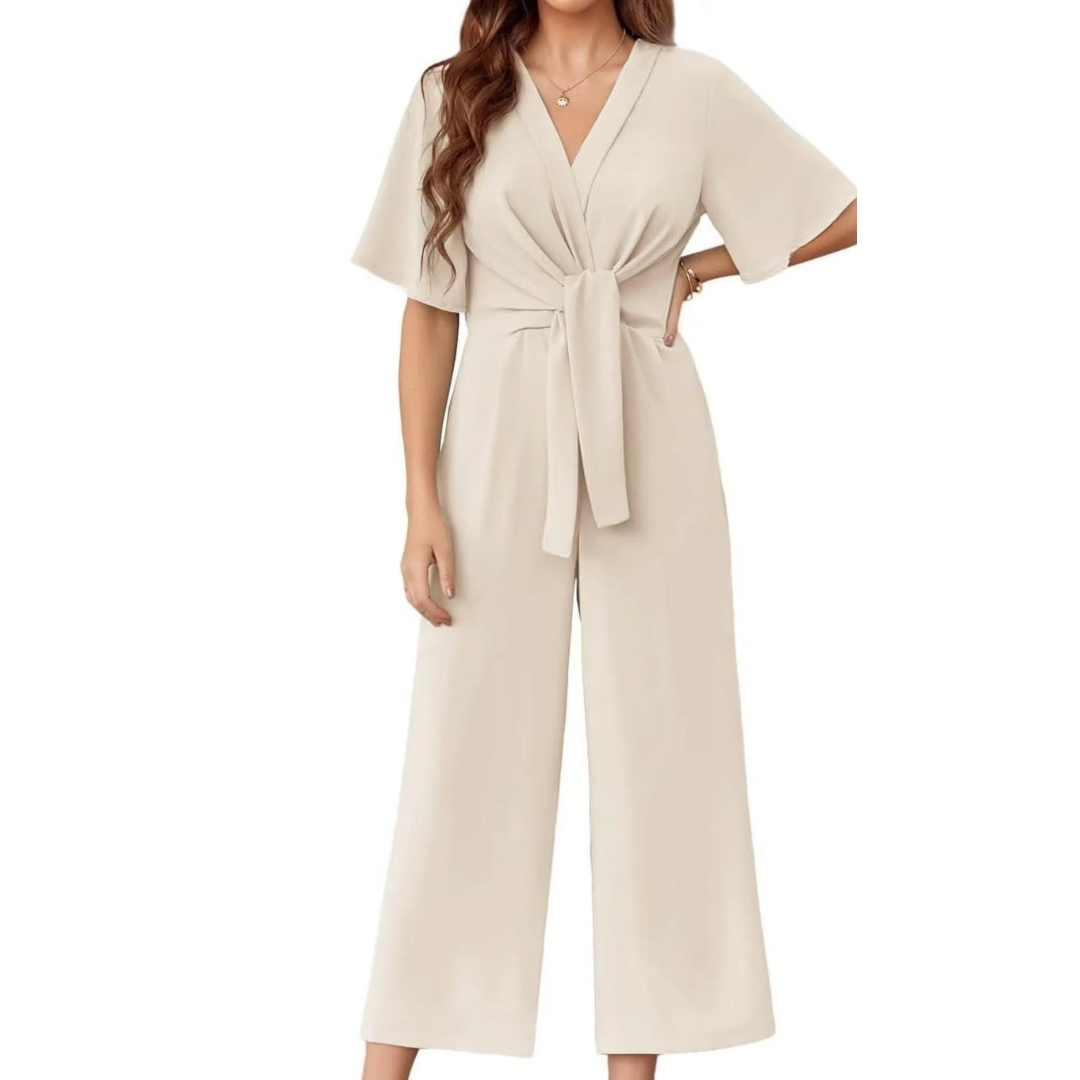 Yolaine | Tie-Waist Jumpsuit