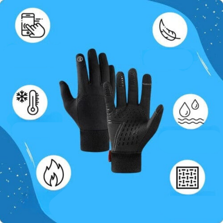 Women's Casual Warm Insulated Winter Gloves - Black