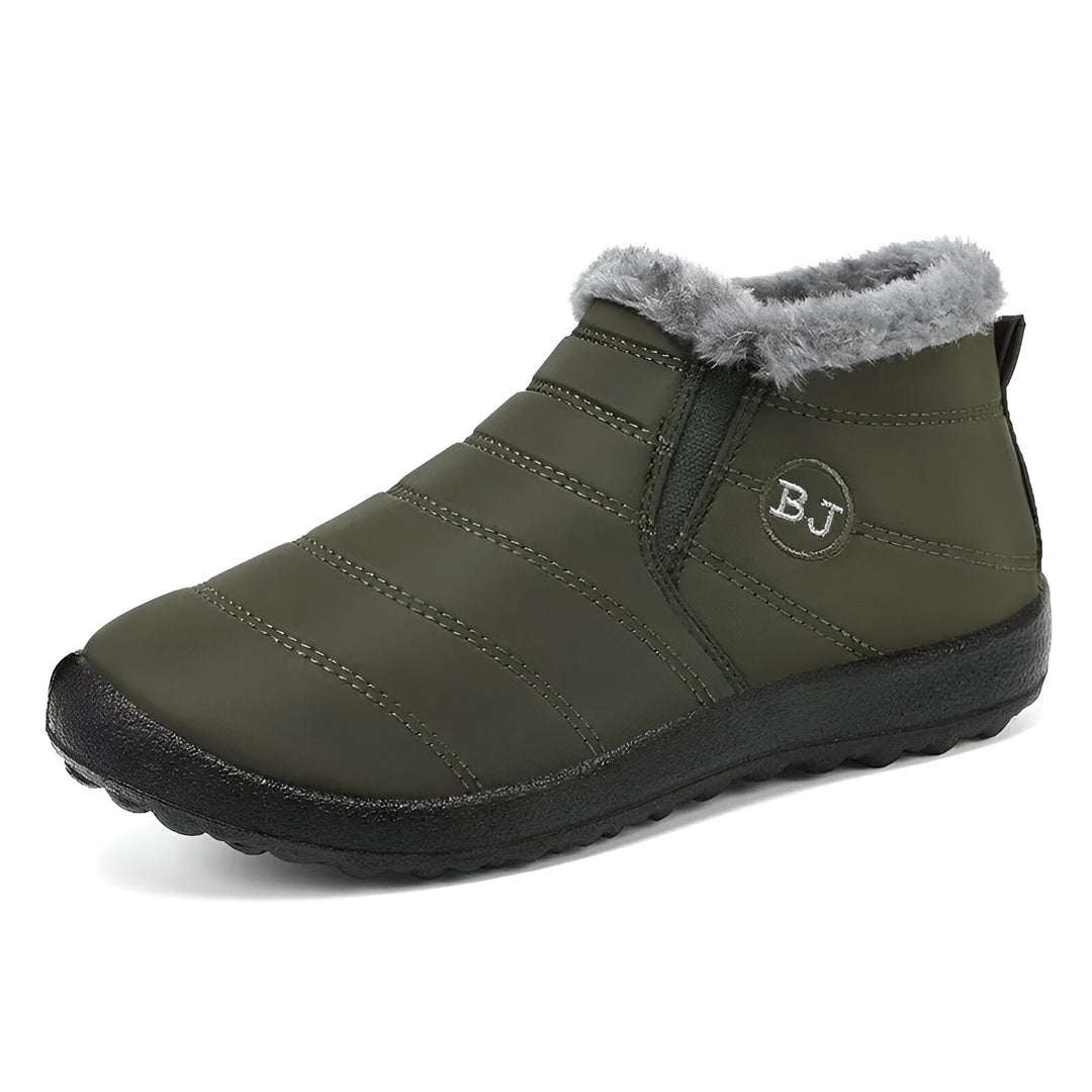 Men's Casual Slip On Snow Boots - Green