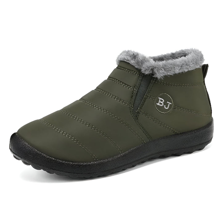 Men's Casual Slip On Snow Boots - Green