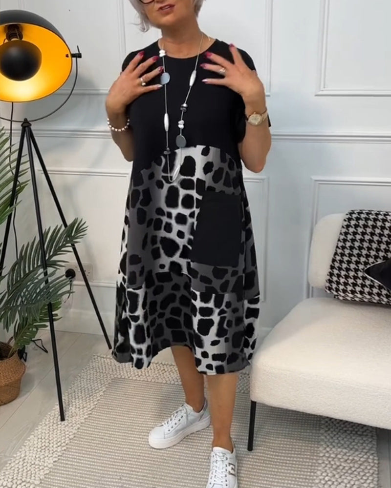 Róisín | Round-Neck Midi Dress