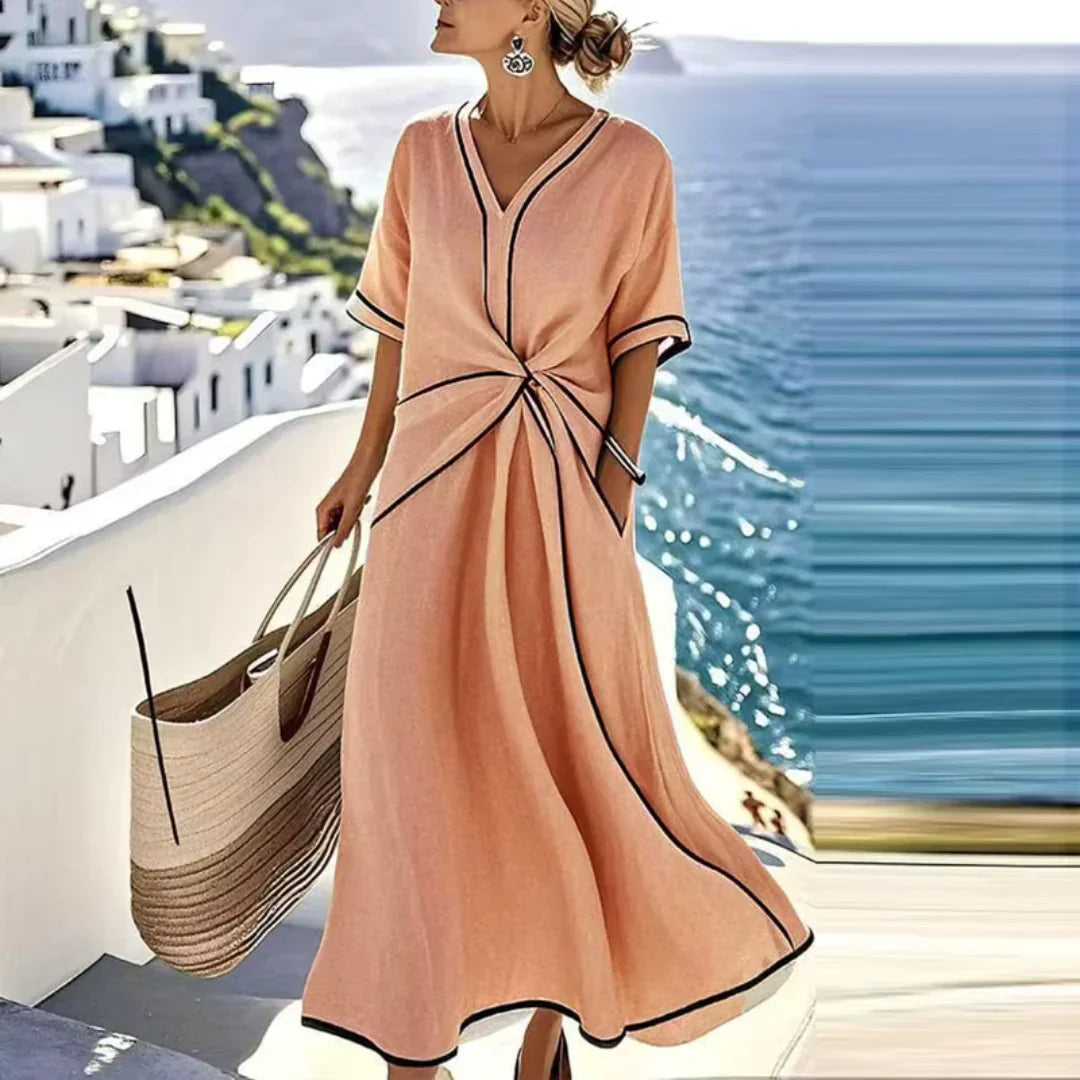 Estelle | Elegant Striped Maxi Dress