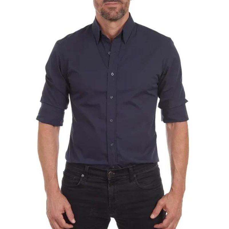 Men's Classic Dress Shirt | Long-Sleeve Button-Up | Slim Fit Workwear
