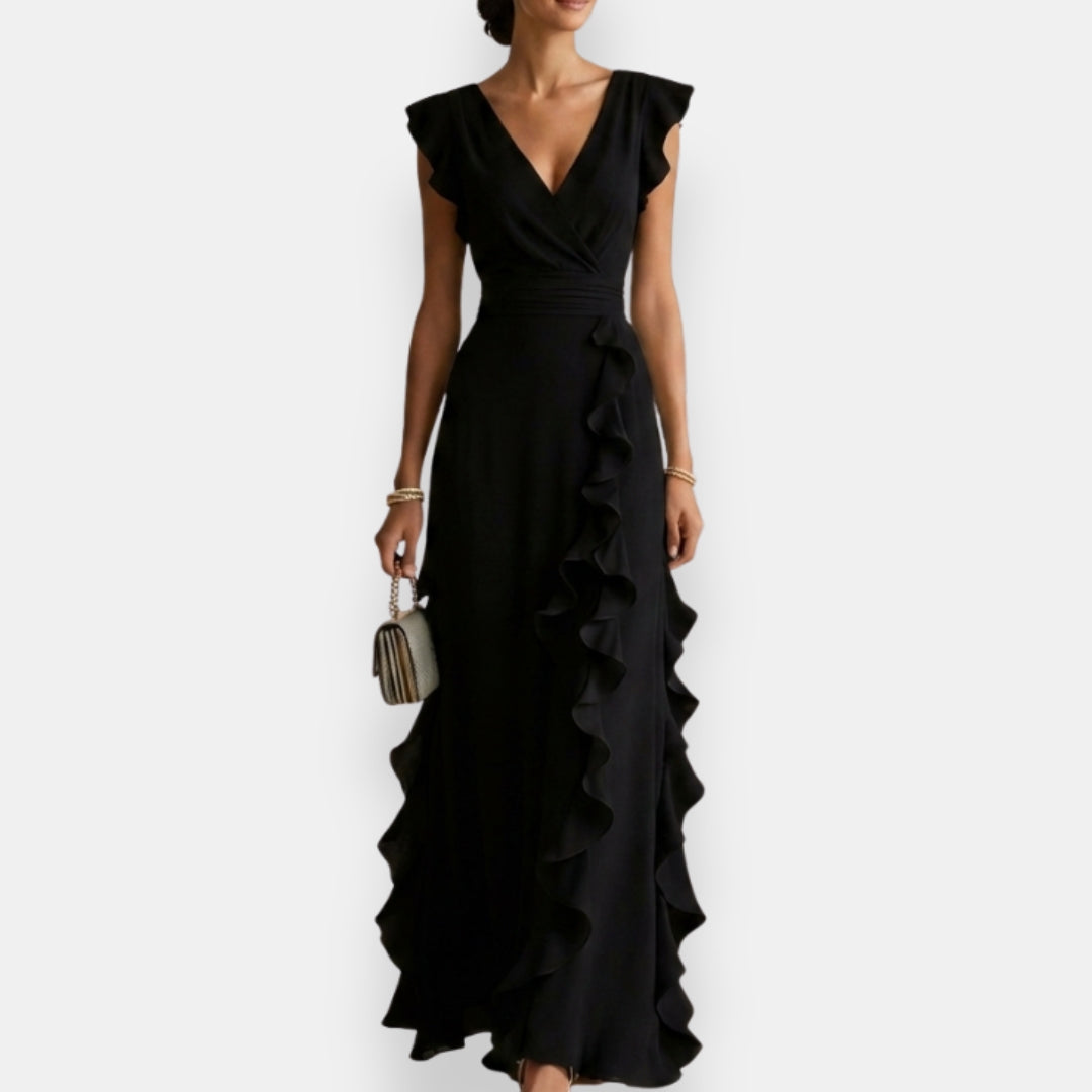Agnès | Ruffle-Cascade Maxi Dress