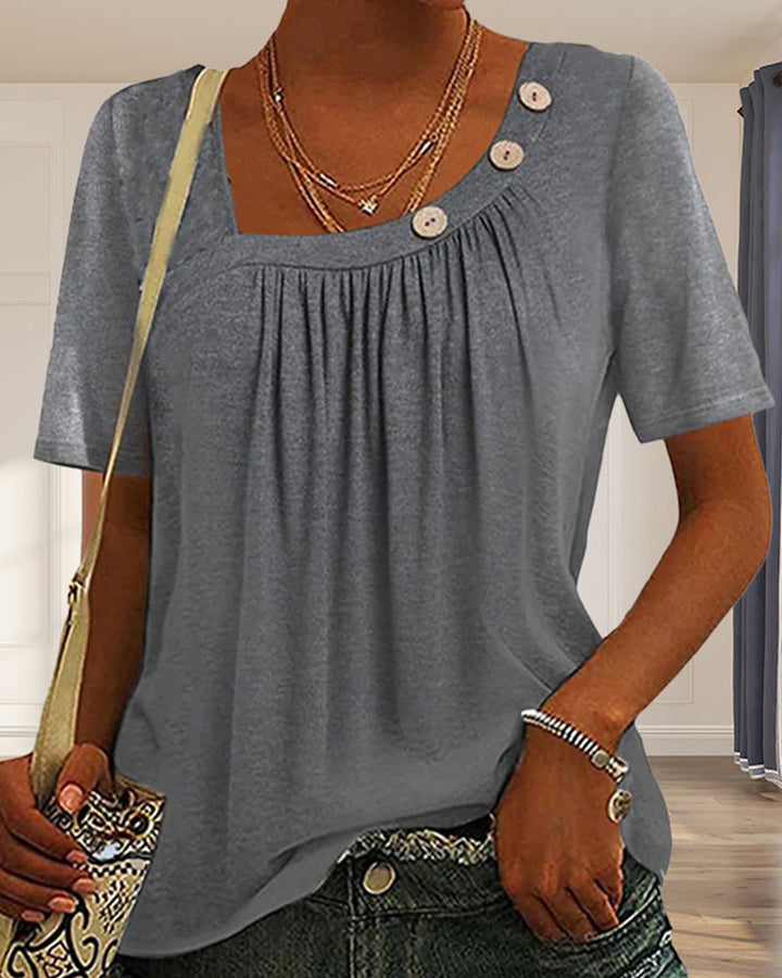 Tanaïs | Button-Detailed Top
