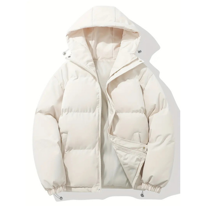 Women's Casual Puffer Snow Winter Jacket - Beige