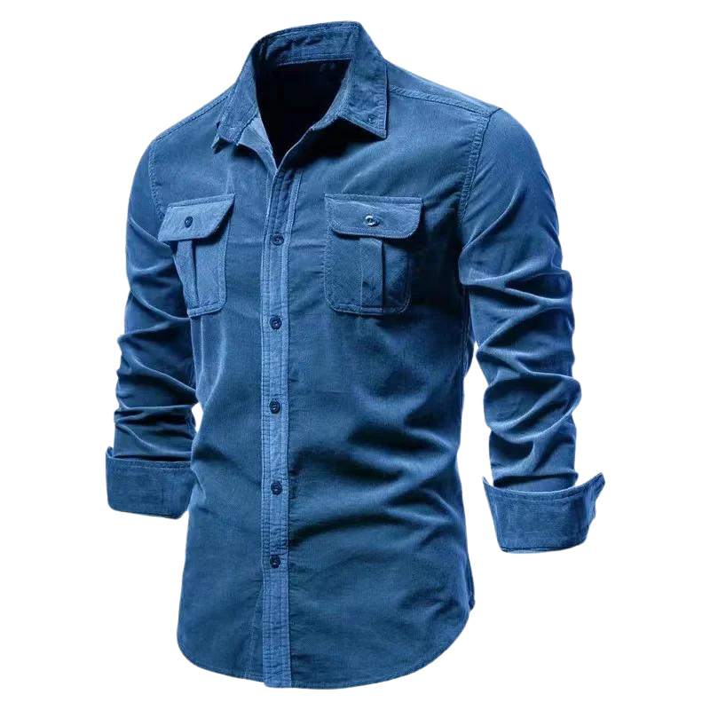Men’s Brushed Cotton Overshirt | Button-Up | Fall Layering Shirt Jacket