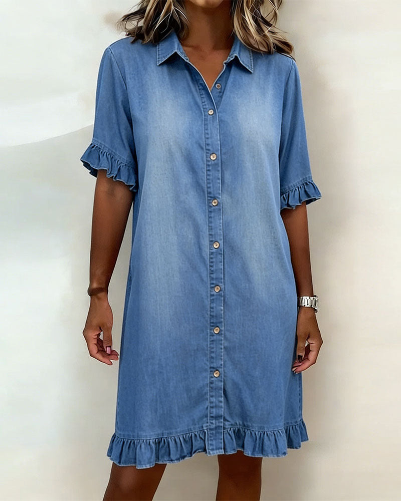 Réjeanne | Ruffle-Trim Dress