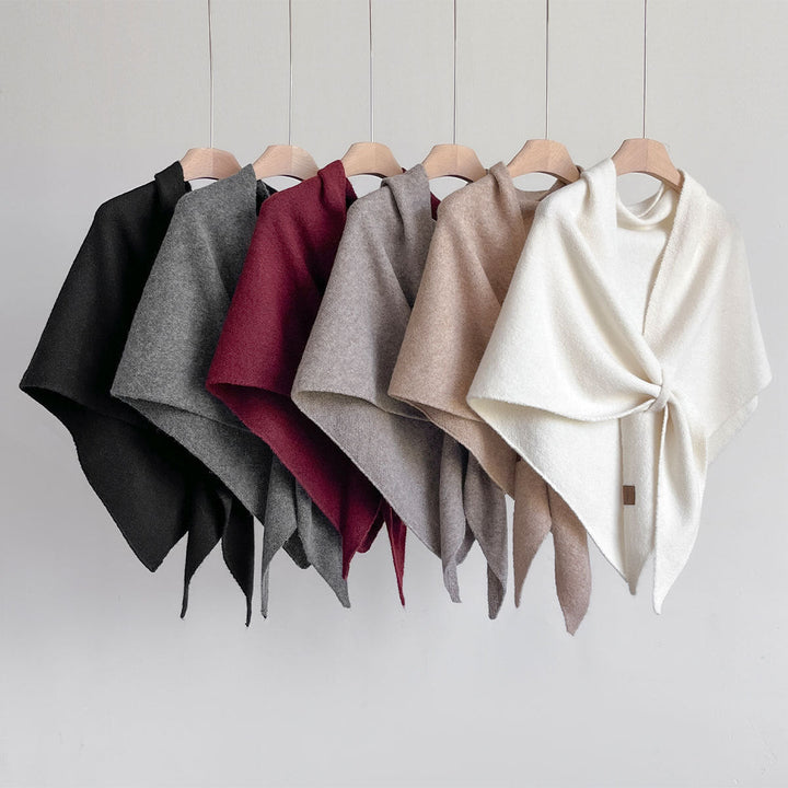 Women's Knit Wool Triangle Scarf