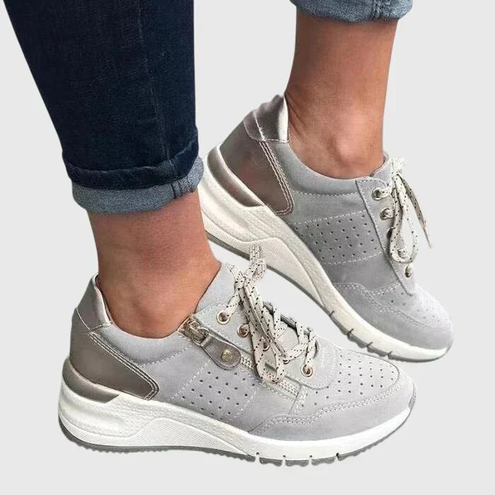 Women's Stylish Chunky Non-Slip Orthopedic Sneakers - Grey
