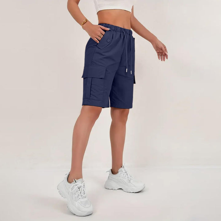 Cerys | Drawstring-Waist Cargo Short