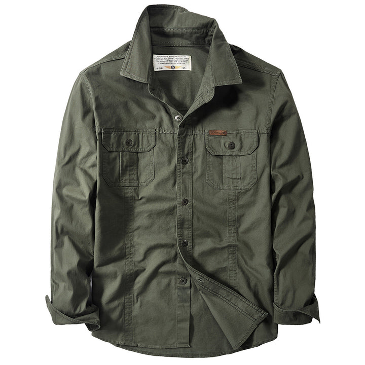 Men's Long Sleeve Cargo Pocket Overshirt