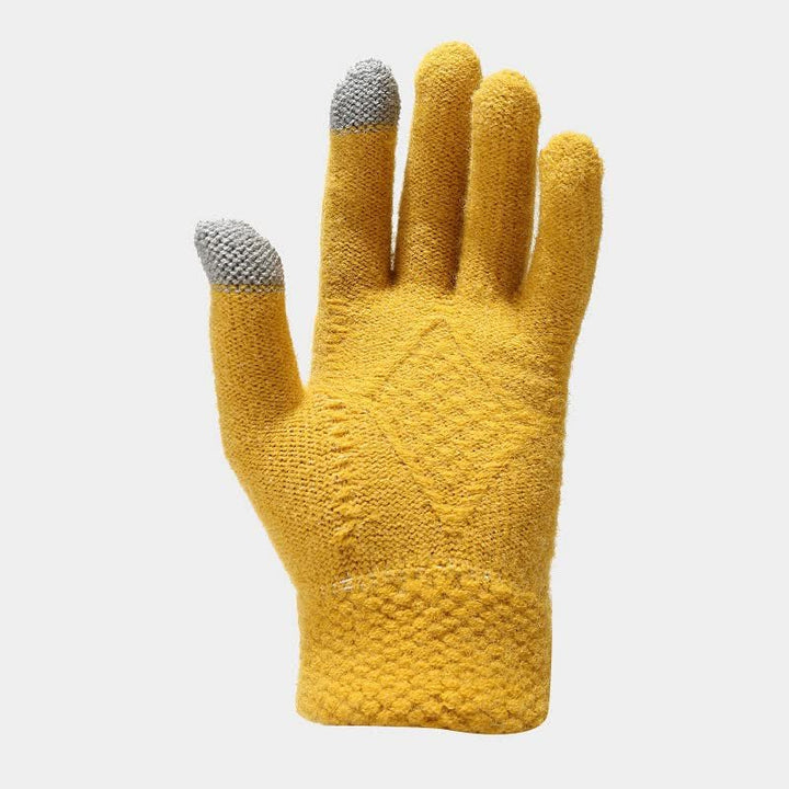 Women's Classic Warm Winter Knit Gloves Set