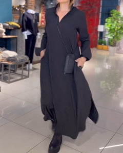 Tara | Refined Maxi Dress with a Lapel Collar