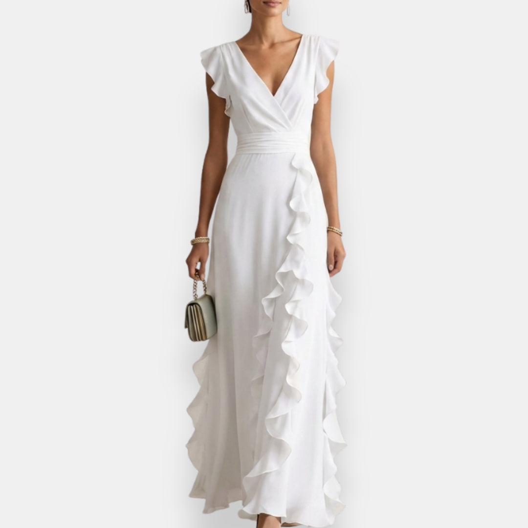 Agnès | Ruffle-Cascade Maxi Dress