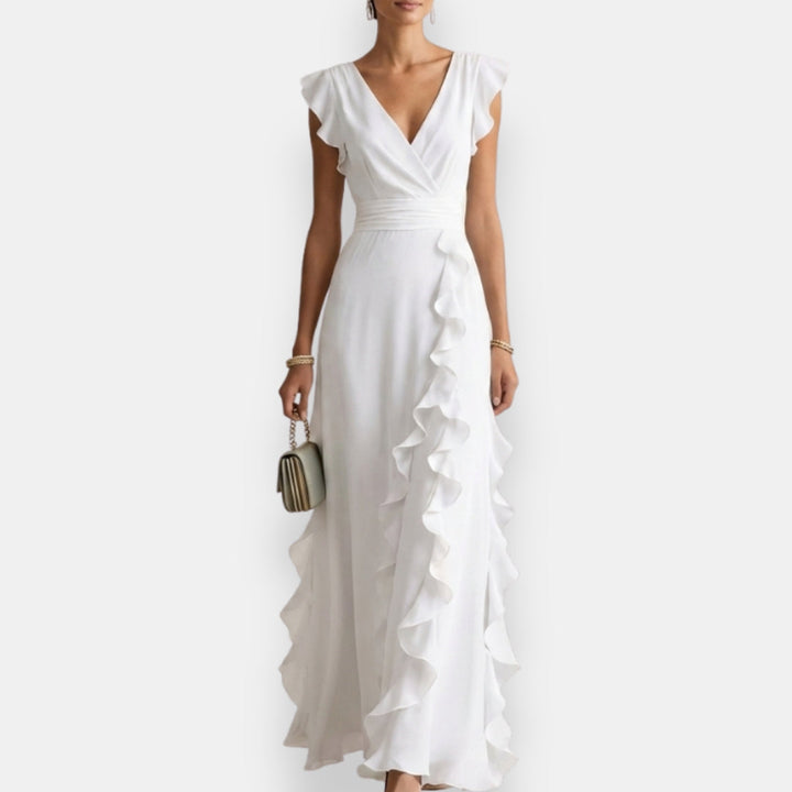 Agnès | Ruffle-Cascade Maxi Dress
