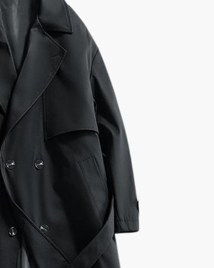 Men's Double-Breasted Relaxed Midi Peacoat