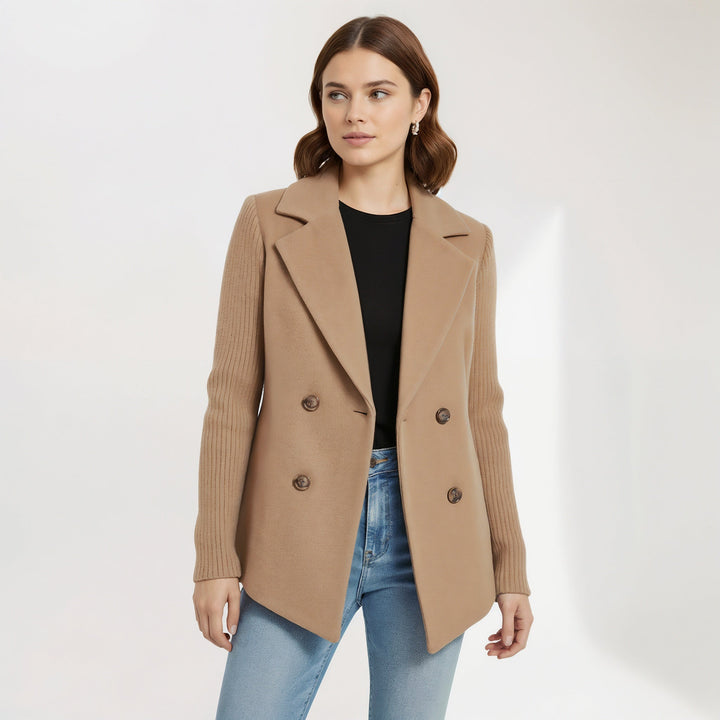Women's Lightweight Draped Roll-Up Sleeve Coat