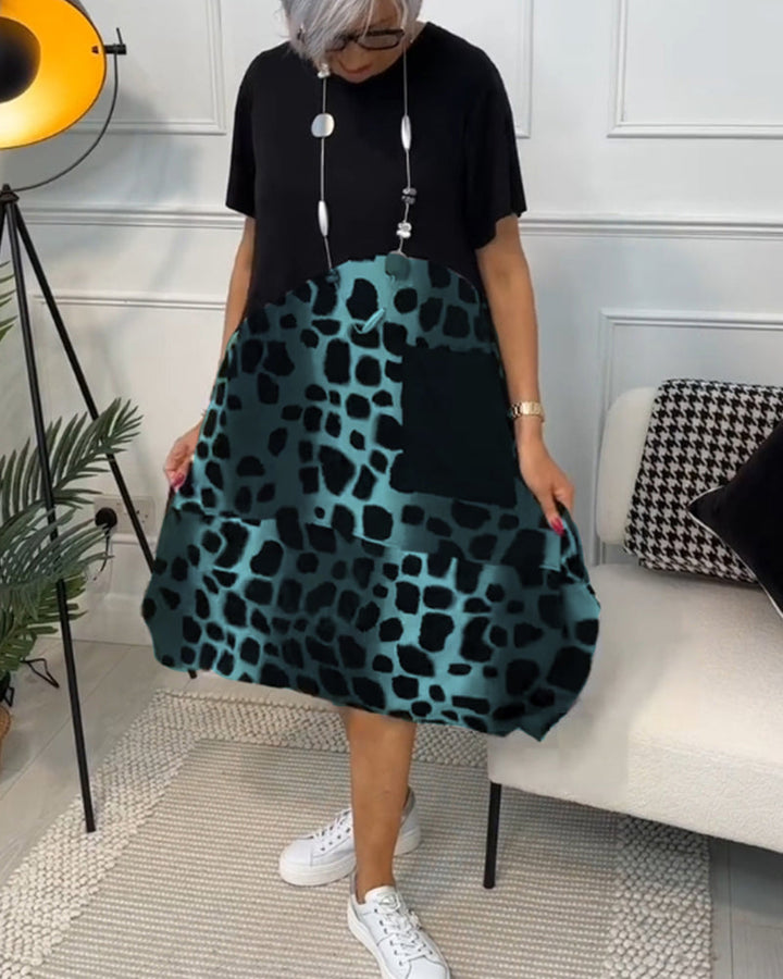 Róisín | Round-Neck Midi Dress