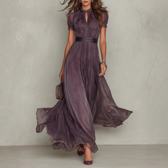 Geneviève | Occasion Maxi Gown with Lace Trim