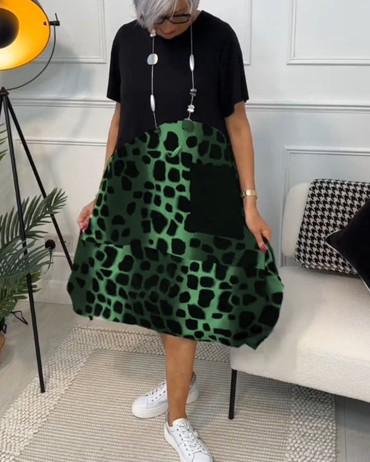 Róisín | Round-Neck Midi Dress