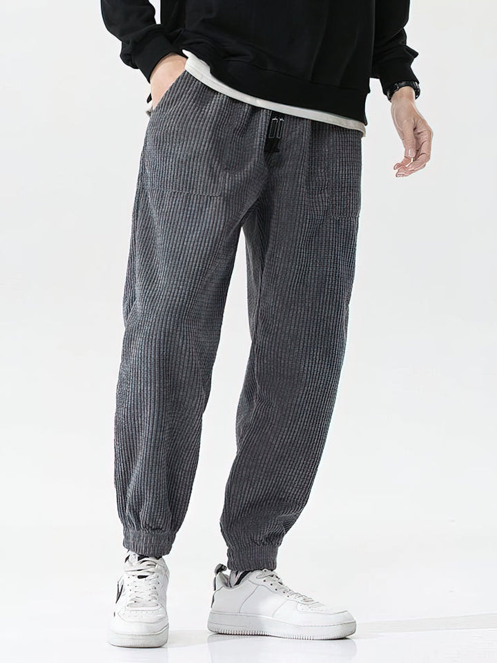 Men's Cuffed Breathable Corduroy Baggy Sweatpants