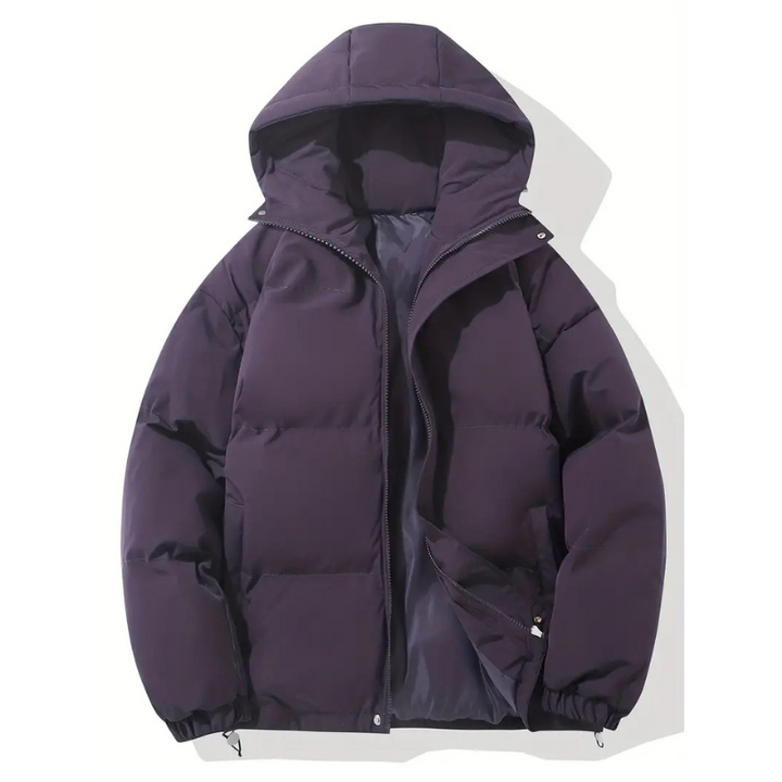 Women's Casual Puffer Snow Winter Jacket - Purple