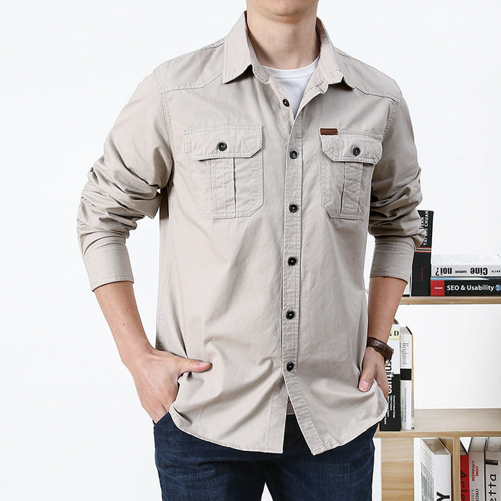 Men's Long Sleeve Cargo Pocket Overshirt