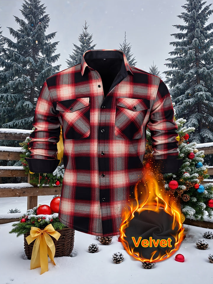 Men's Regular Fit Button Up Winter Overshirt