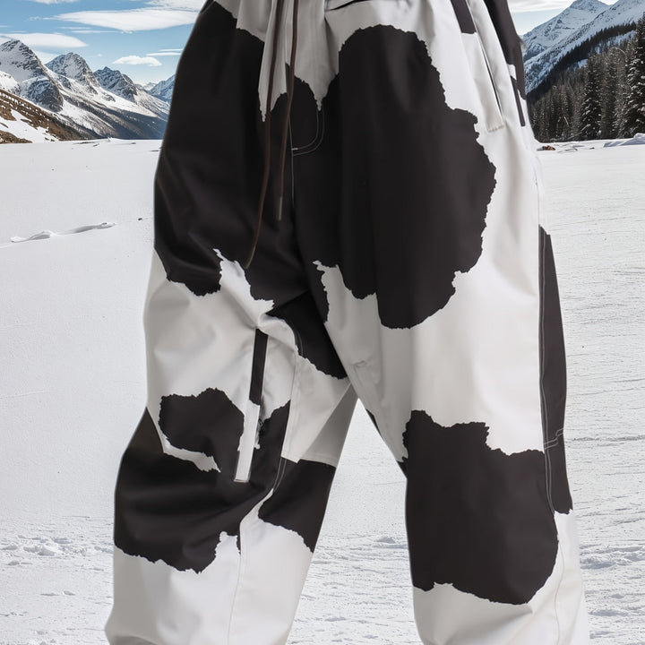 Men's Long Winter Baggy Ski Pants - Mixed Colours