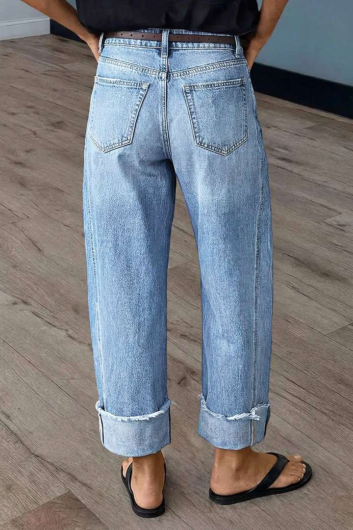 Alberte | Wide-Leg Cuffed Jeans