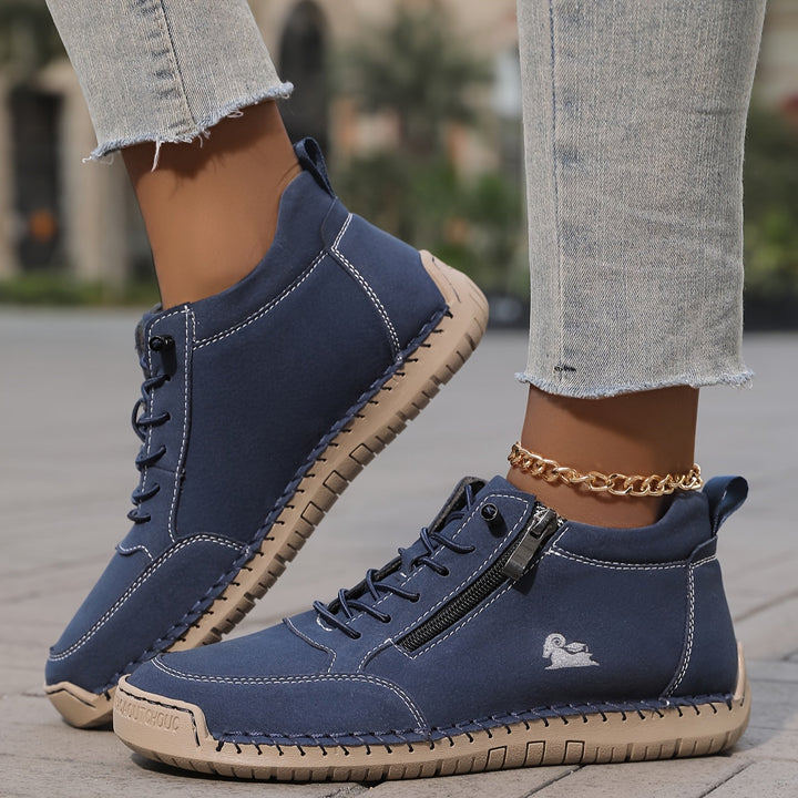 Women's Casual High Top Non-Slip Orthopedic Sneakers - Navy Blue