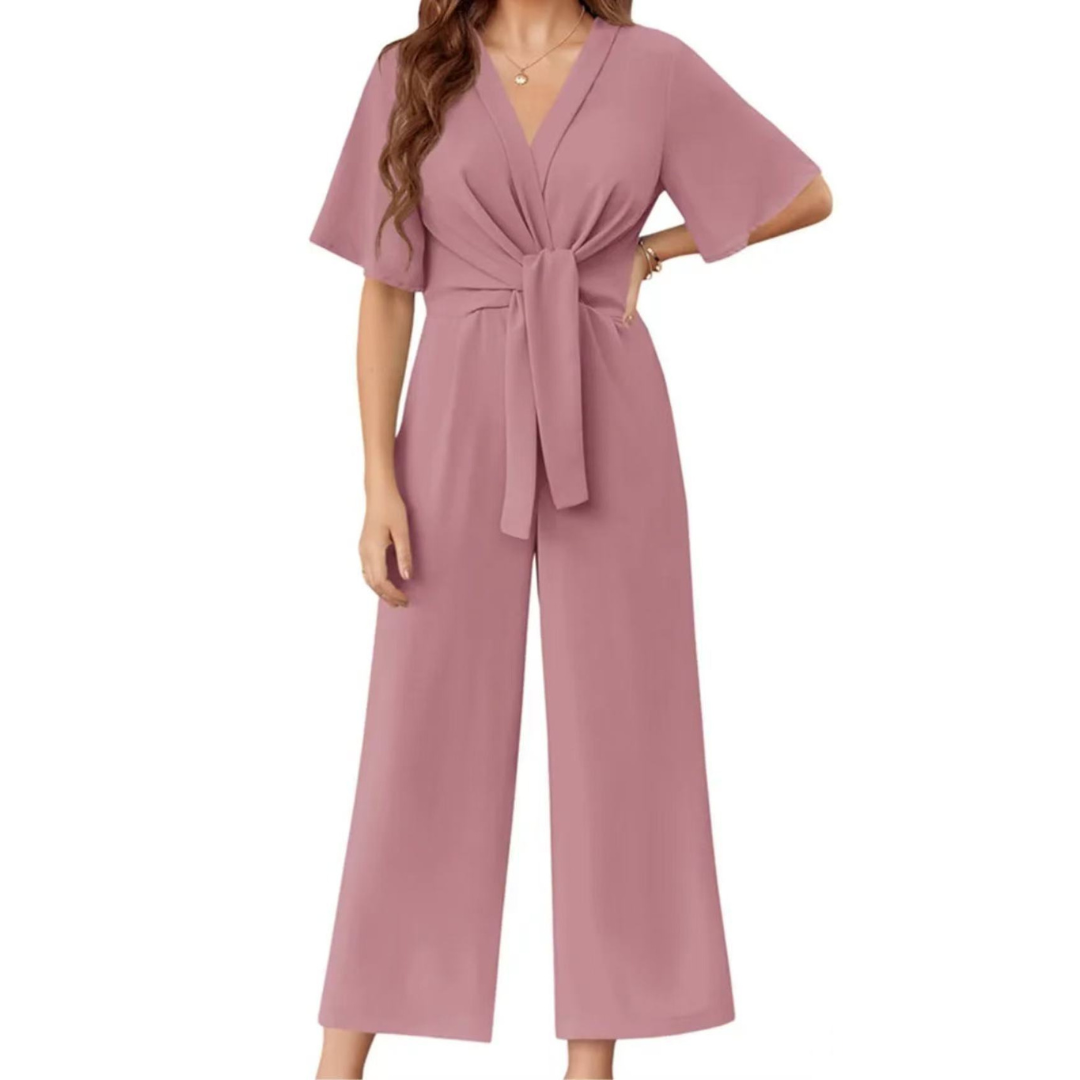 Yolaine | Tie-Waist Jumpsuit