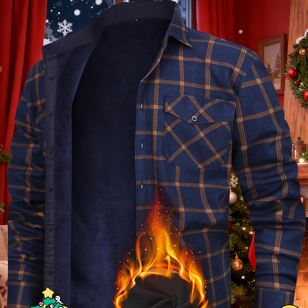 Men's Regular Fit Button Up Winter Overshirt