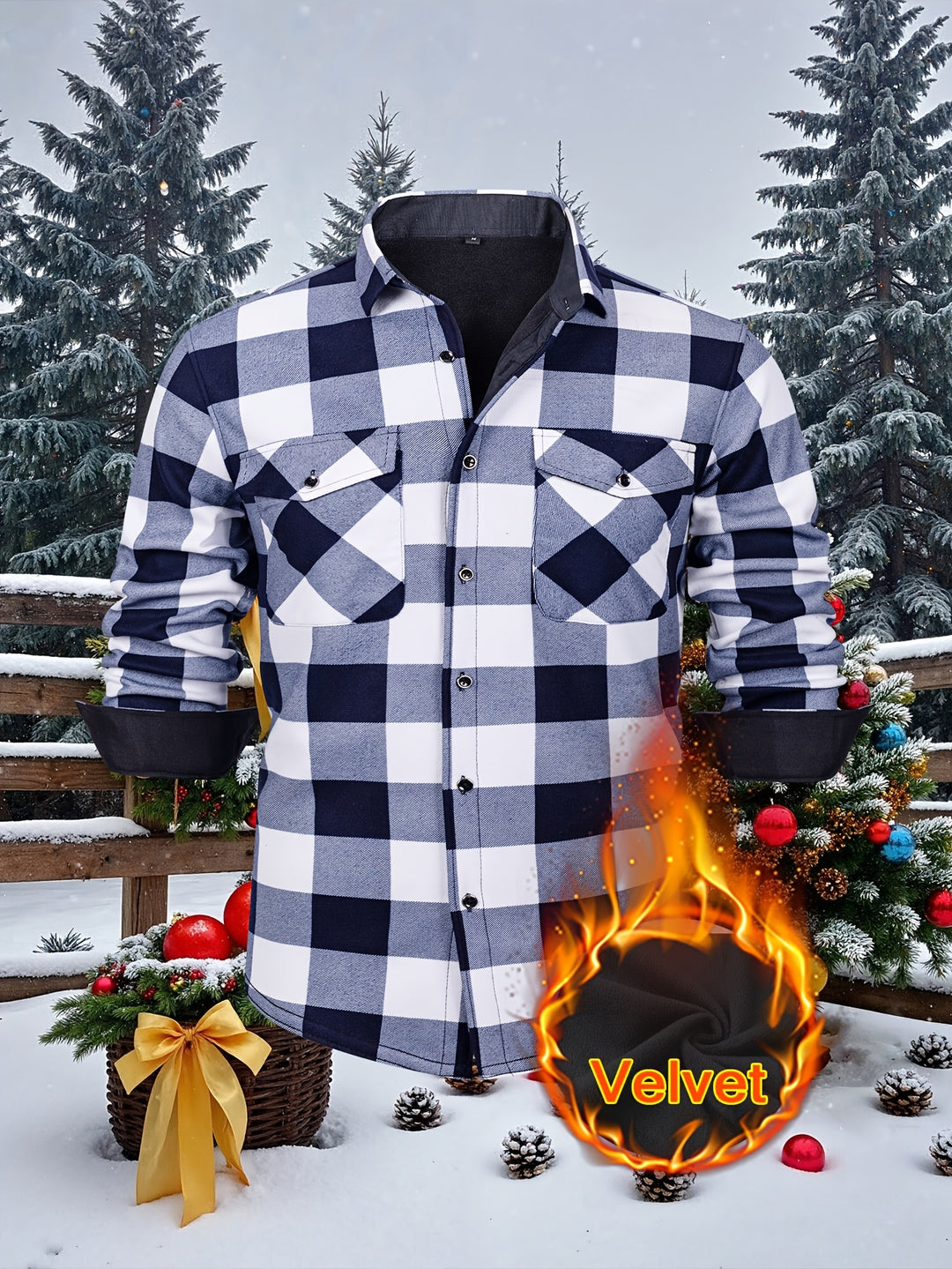 Men's Regular Fit Button Up Winter Overshirt