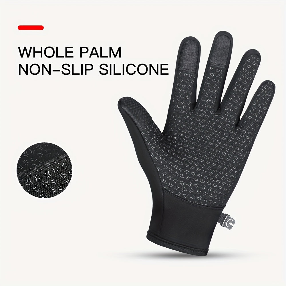 Men's Warm Winter Knit Touchscreen Ski Gloves