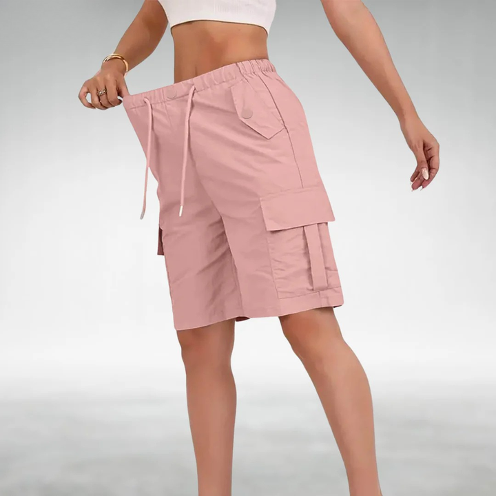 Cerys | Drawstring-Waist Cargo Short