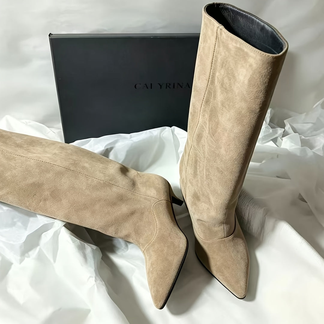 Women's Knee High Kitten Heel Boots