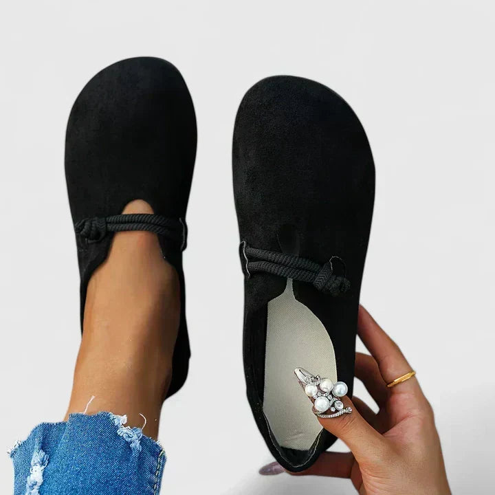 Women's Classic Wide Fit Orthopedic Loafer Slippers - Black