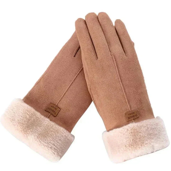 Women's Classic Warm Winter Gloves - Brown