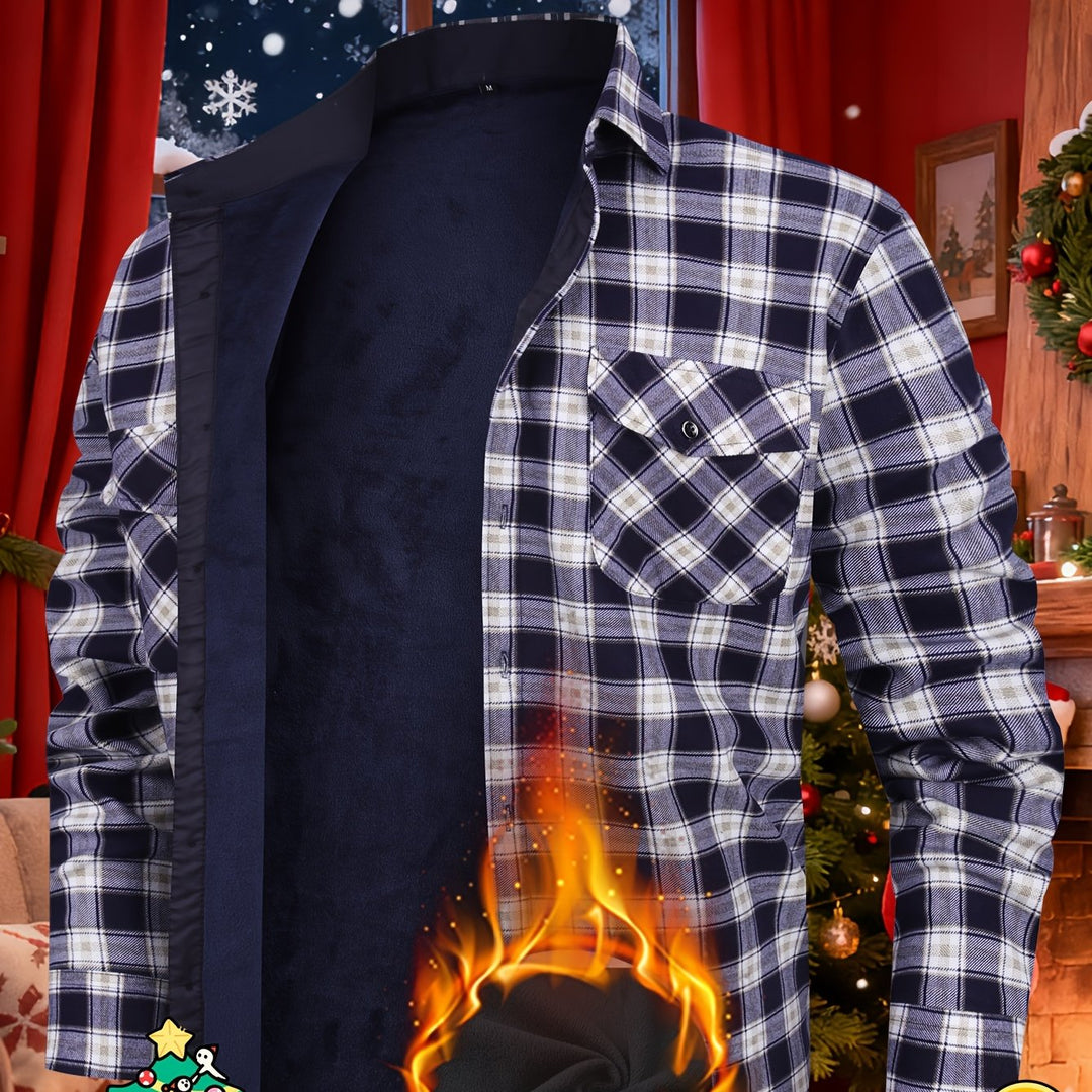 Men's Regular Fit Button Up Winter Overshirt