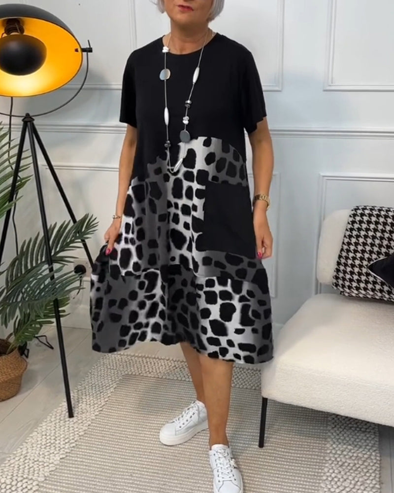 Róisín | Round-Neck Midi Dress