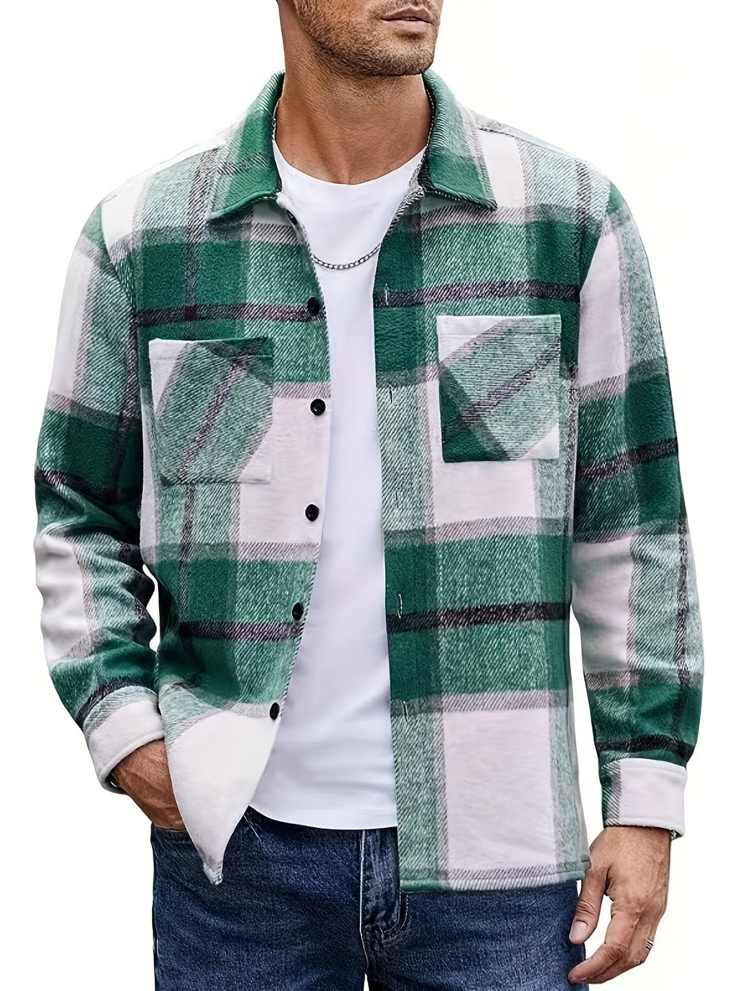 Men's Classic Fit Long Sleeve Overshirt