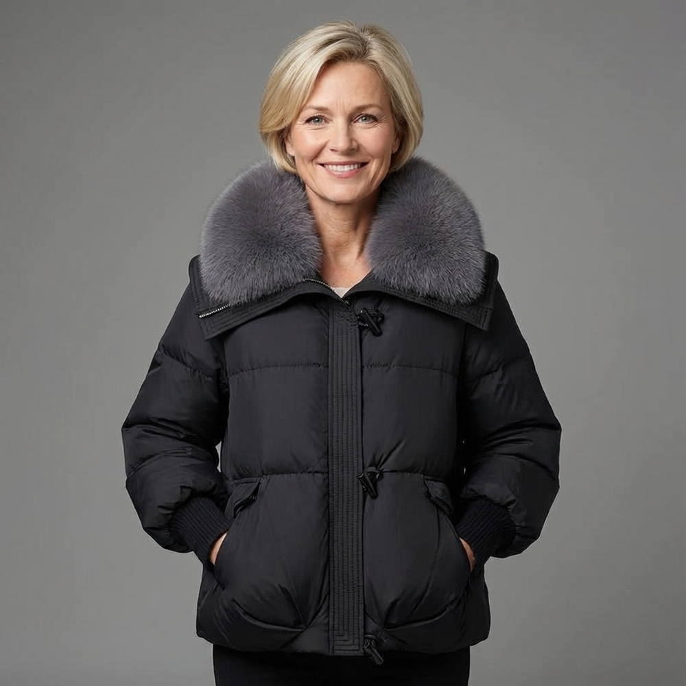 Women's Silk Down Puffer Snow Winter Jacket