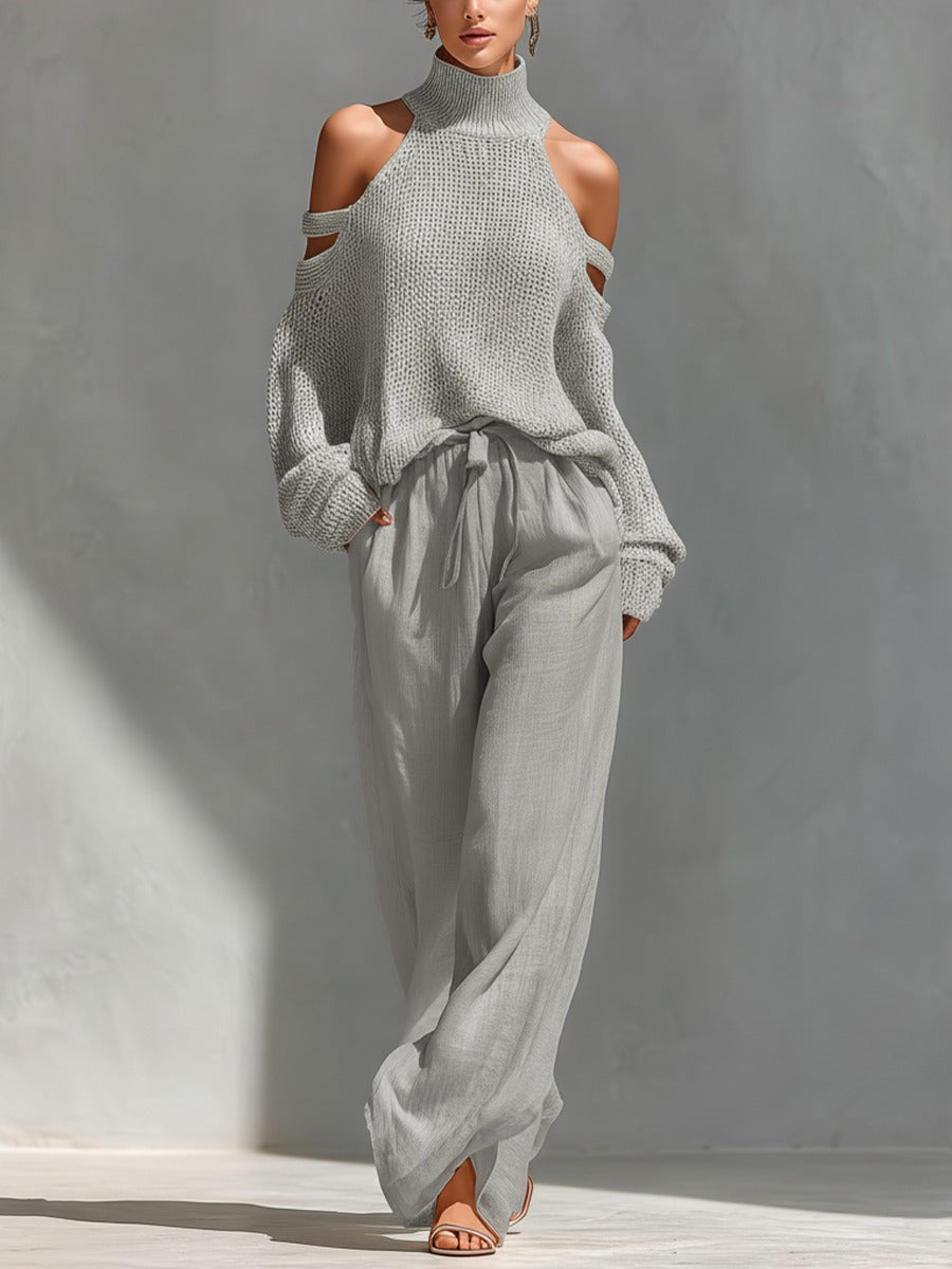 Albine | Cold-Shoulder Two-Piece Set