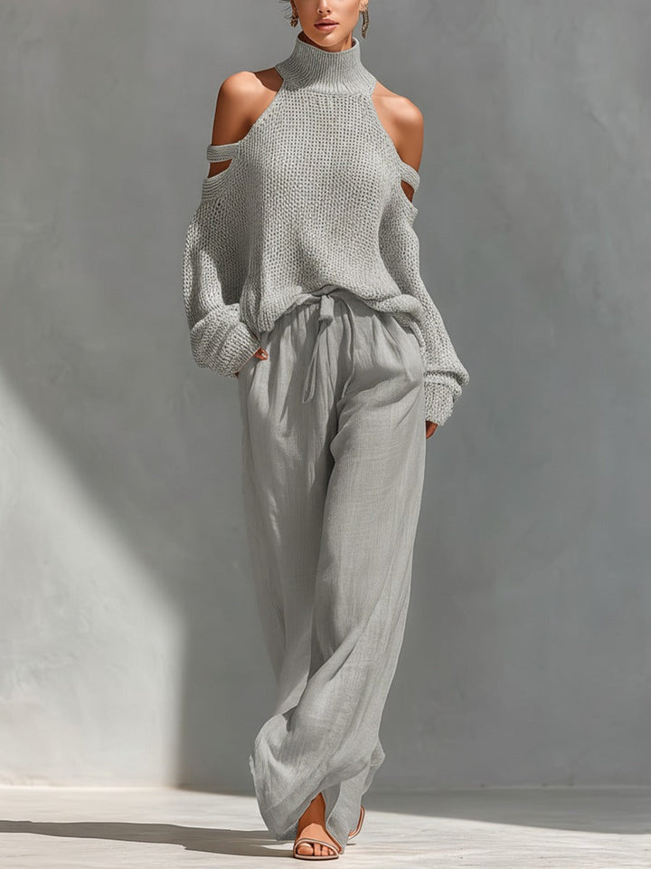 Albine | Cold-Shoulder Two-Piece Set