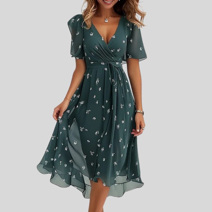 Marilou | Elegant V-Neck Dress