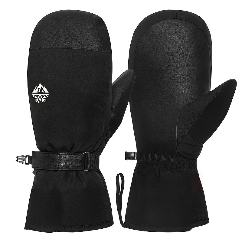 Men's Casual Ski Mittens - Black